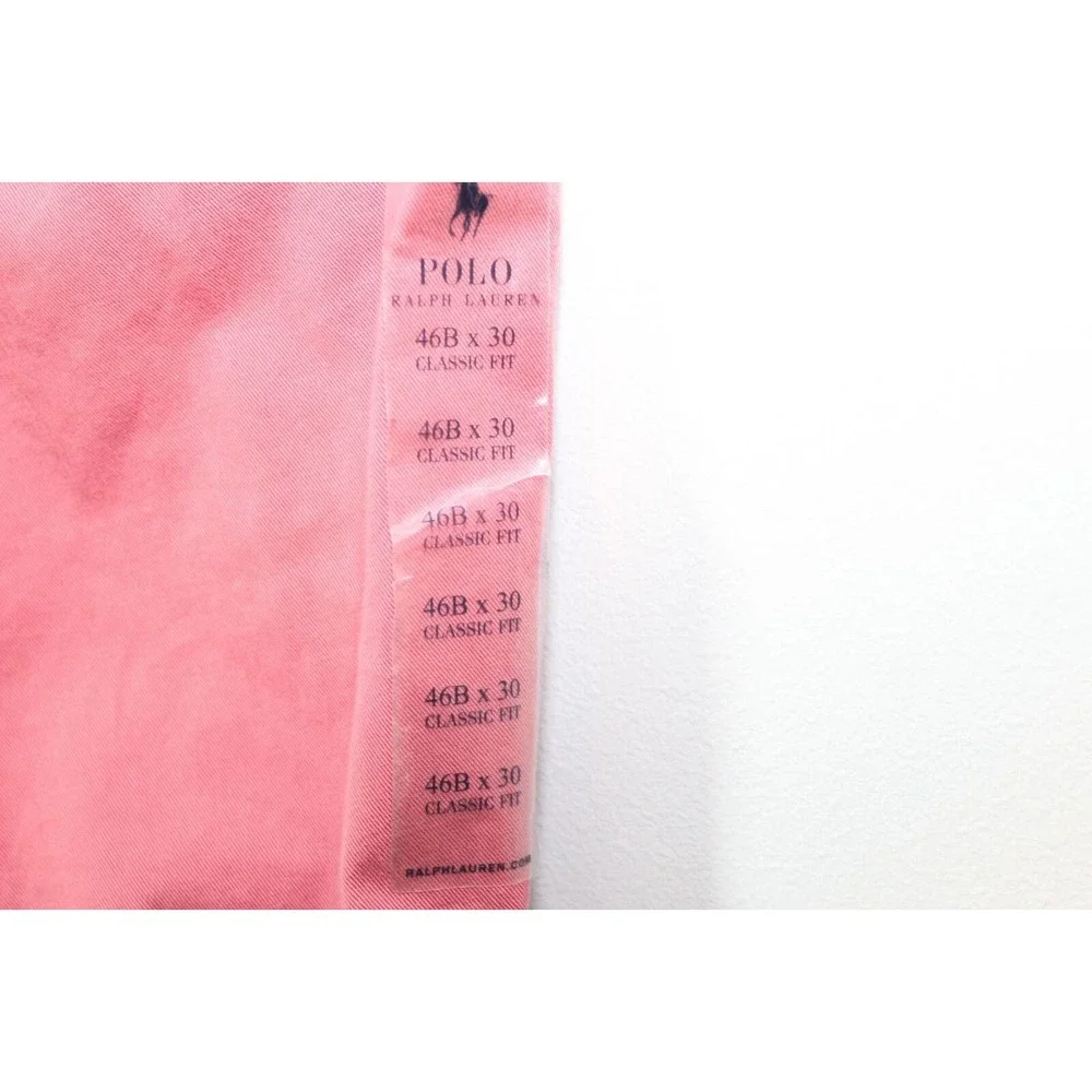 NWT Polo Ralph Lauren Classic Fit Chino Pants Berry Men's Size 46 B x 30 H14459 - Picture 6 of 12